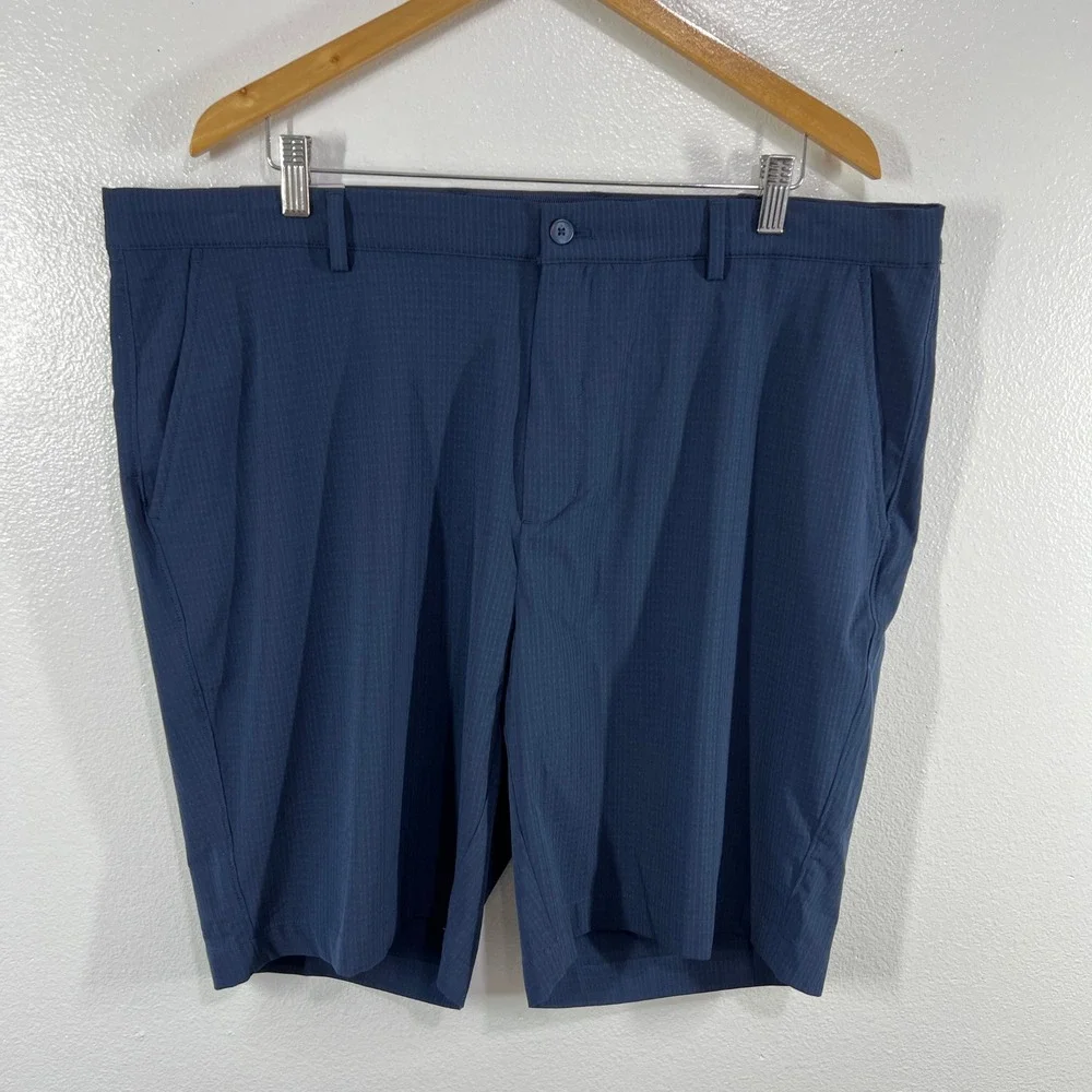 Greg Norman Golf‎ Shorts Size 40 Blue Stretch Performance Flat Front Lightweight